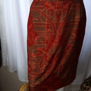 Alfred Sung Vintage 100% silk skirt